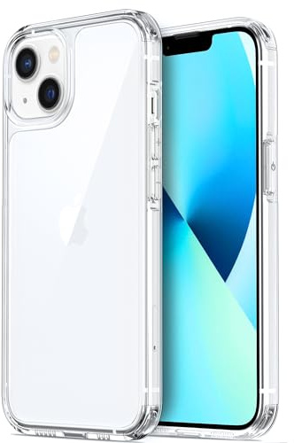 ORNARTO für iPhone 13 Hülle durchsichtig, [Anti-Vergilbung] transparente Handyhülle iPhone 13 Hard Case mit [Doppelairbags], stoßfeste iPhone 13 Schutzhülle 6,1 Zoll - durchsichtig