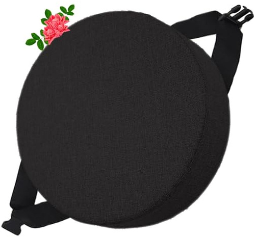 uyeoco Rundes Stuhlkissen,30X30Cm/35X35Cm/40X40Cm/45X45cm/50X50cm, Rundes Memory-Schaum-Sitzkissen, rutschfeste Runde Stuhlpolster mit elastischen Bändern Schnallen (Color : 9#, Size : 50x50x8cm)