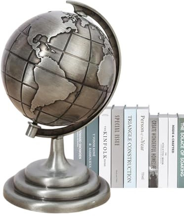 Dekorativer Globus | Weltkarte im Vintage-Stil | Vintage-Legierung Globus der Welt | Moderne Globus-Dekoration für pädagogische Schule, Heimdekoration