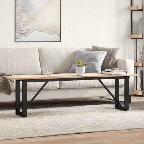 Homgoday Couchtisch O-Gestell Tischbeine Tischgestell Tischfusse Möbelfüße Tischkufen Tischgestell für Moderne Couchtisch, kafftisch, Wohnzimmer 160x40x45 cm Massivholz Kiefer & Gusseisen
