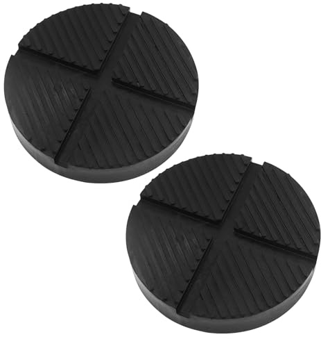 2 artículos para gato hidráulico con ranura y perfil, color negro, bloque de goma para gatos y plataformas elevadoras
