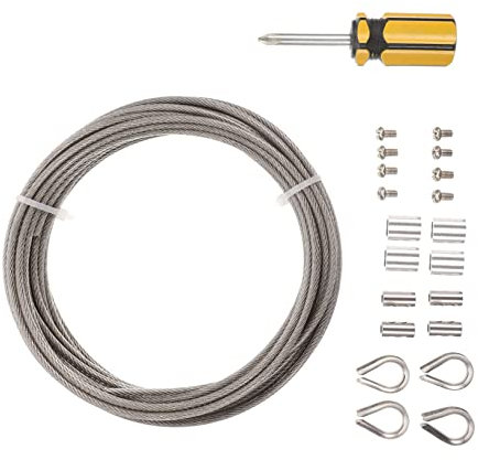 TOKIDNY 1satz Edelstahl Drahtseil Railing Kits Mit Quetschhülsen Und Kabelklemmen Für Outdoor-anwendungen Gartenzäune Fotohänge Und Mehr Rostfrei Und Installieren