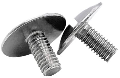 1-10 pièces M2.5 M2 M3 M4 M5 M6 304 acier inoxydable GB947 tête plate fendue Extra Large vis à tête plate boulon à tête ronde plate(2.5X12 10P)