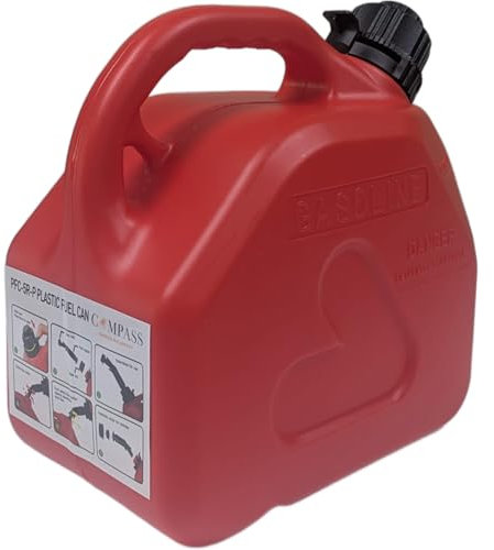 Spectrum Anti-Spill Petrol Can, 5 Litre Capacity, Retractable Spout, Cam-lock Closure