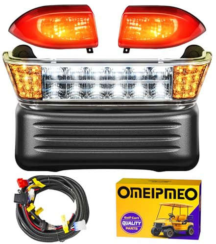 Club Car Precedent Golf Cart Headlight Tail Light Kit, Golf Cart LED Light Kit for Club Car Precedent 2004-UP Electric Model, 12V Street Legal Headlight Taillights with Wiring Harness, High-Brightness