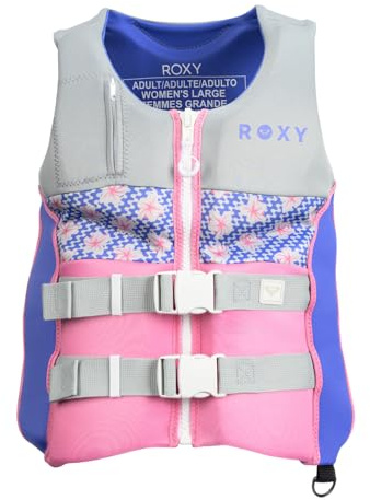 ROXY Women's Life Vest, USCG and Transport Canada Approved PFD, Evoprene Daily CGA Life Jacket, Personal Flotation Device for Boating Kayaking Rafting Fishing Water Sports - M