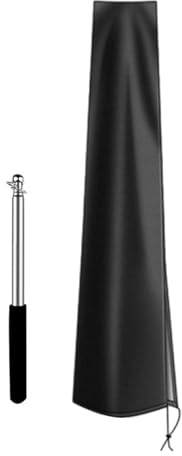 Homyl Housse de Protection pour Parasol de Jardin, Adaptée Aux Intempéries, Noir 240cm