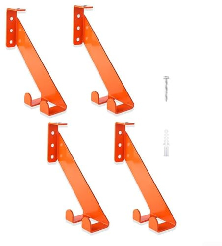 Honseadek Soporte de pared 3 en 1 para motosierra hecho de acero inoxidable de calibre 10, organizador resistente para garaje o taller, soporta hasta 180 libras (D)