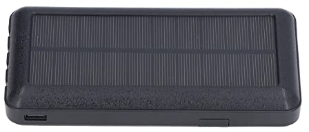 Haofy Solar Power Bank 30000mAh con Pannello Solare Integrato e 2 Luci LED per Campeggio all'aperto, Alpinismo, Vita in