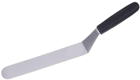 Cream Frosting Spatula 6/8/10 Inch Icing Spatula Angled Stainless Steel Palette Curved Offset Blade Frost Cream Cake Pastry Baking Angled Icing Spatula(10in)