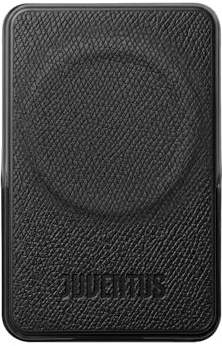 TECHMADE Powerbank MagSafe 5000 mAh Juventus - Compatibile Anche con Dispositivi Android - Ricarica Veloce, Ultra Sottile, Leggero - Cavo USB-C Incluso (NERO 5000 mAh - pelle sintetica)