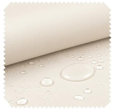 novely® OXFORD SUNSET 420D - UV-Beständiger Polsterstoff - Wasserdichter Outdoor-Stoff - Polyester Möbelstoff - Pflegeleichte Meterware 1lfm | Farbe: 05 Creme