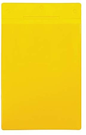 Djois, 162004 - Magnetische Logistik-Identifikationstasche, A4, Hochformat, Gelb, 10er Pack, Hohe Qualität, Top-Einlage, ISO-Farben, Innenbereich, Bestandsverwaltung