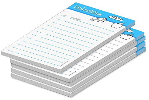 PRICARO Einkaufsliste Food, blau, A6, 5 Stück