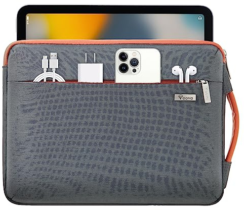 Voova Laptop Hülle 11.6-12.9 13 13.3 Zoll Laptoptasche Ipad Tasche, Laptophülle Tablet Tasche für Ipad Pro 12.9 MacBook Air M1 2020, MacBook Pro 13-in. 13.6 MacBook Air M2 2022, Dunkelgrau