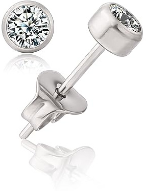 limerencia Hypoallergenic G23 Implant Grade Titanium Flat Back Earrings