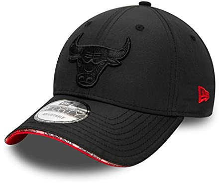 New Era Chicago Bulls Cap NBA Basecap 9Forty verstellbar Basketball Snapback Kappe Pipe Pop Schwarz - One-Size