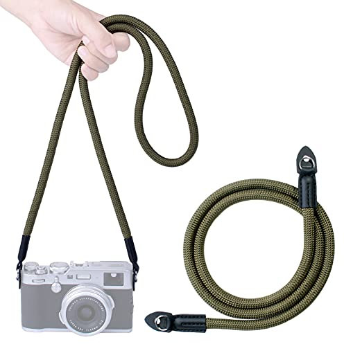 VKO Kameragurt Kamera Tragegurt Nackengurt Schultergurt geeignet für DSLR SLR oder spiegellosen Kameras 120cm (Grün)