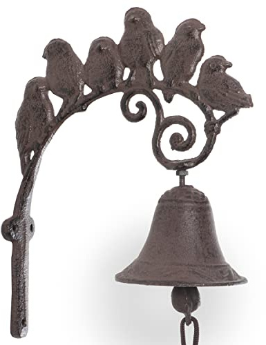 Moritz Türglocke Glocke Vogelfamilie Vögel Familie Wandglocke Gartendeko Gusseisen Rustikal Antik Design Stil Retro Klingel