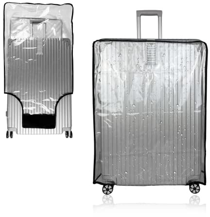 Lesuda Gepäckschutz, Koffer-Abdeckung, 50,8 cm, 61 cm, 71,1 cm, 76,2 cm, transparent, PVC, Gepäckabdeckung, Rollgepäck (50,8 cm), 30inch