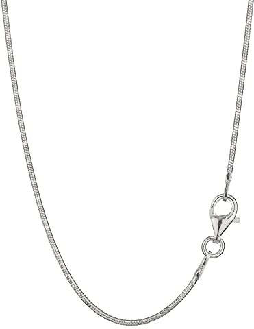 NKlaus Schlangenkette 925 Silber, 38cm, Breite: 1,0mm, Halskette, 1 Stück