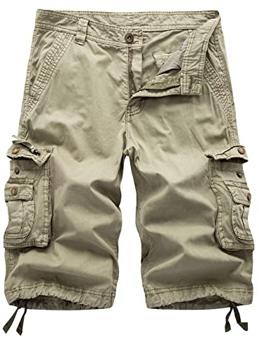 NVNV Short Cargo Coton Casual Lâche Avec Poche Pantalon Court Homme Sport Jogging Slim Fit Militaire Montagne Baggy Bermuda de Travail