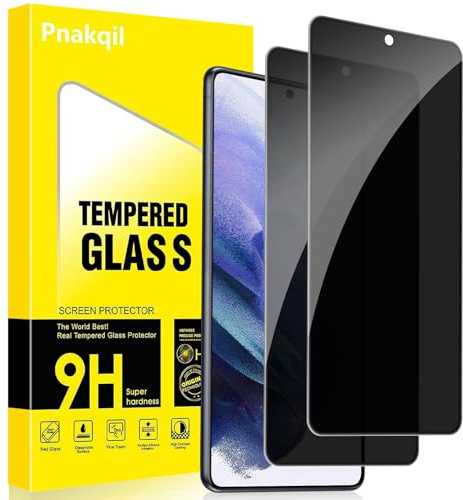 Pnakqil Sichtschutz Schutzfolie für Samsung Galaxy S21 5G 2 Stück,Privacy Anti-Spy 9H Härte Sichtschutzfolie Bickschutzfolie,Privatsphäre Anti-Spähen Kratzfest Schutzglas Displayschutzfolie