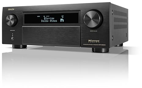 Denon AVR-X6800H 11.4 Channel AV Receiver - 140W/Ch, Built-in HEOS, WiFi, & Bluetooth - Dolby Vision, HLG, HDR10+, Dynamic HDR & Dolby Atmos Height Virtualization - Home Audio Receivers & Amplifiers
