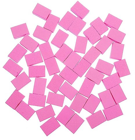 Mikinona 50 Stück Doppelseitige Schwamm Nagelpufferblock Feile Kleiner Blocknagelfeilen Für Maniküre Und Pediküre Leichtes Schwammmaterial Tragbar Für Nagelstudio Und Zuhause