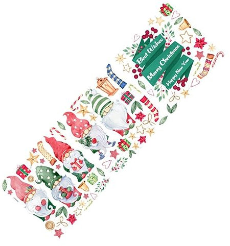 KITANDOVE Fridge Sticker Weihnachtsdeko Selbstklebende Fensterbilder Für Weihnachten Gnome Sterne Wiederverwendbare Fensteraufkleber Für Festliche Dekoration