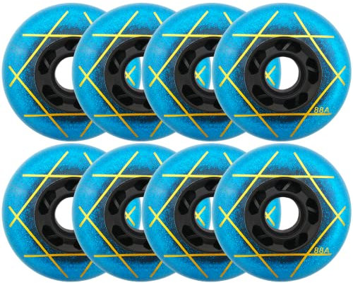 Skateboard-Räder, Inline-Skate-Ersatzräder, Outdoor-Roller, Rollschuh-Räder, Indoor-Roller, hochelastische PU-Räder für Bremsräder, 8er-Pack