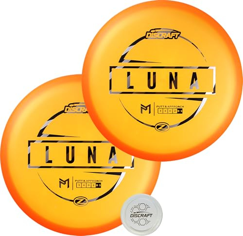 Discraft Paul McBeth Z Luna 2er-Pack – Signature Series Set mit passenden orangefarbenen Puttern und exklusiver Schnappkappe