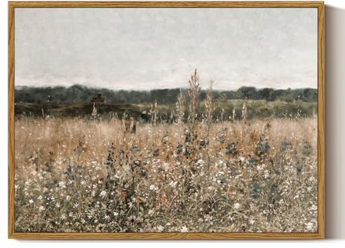 ARPEOTCY Leinwand Bilder mit Rahmen, 40 x 30cm, Naturgemälde Wandbilder, gedeckten Tönen Landschaftsbild wand deko für Wohnzimmer Schlafzimmer Flur, Vintage Wanddekoration,klein