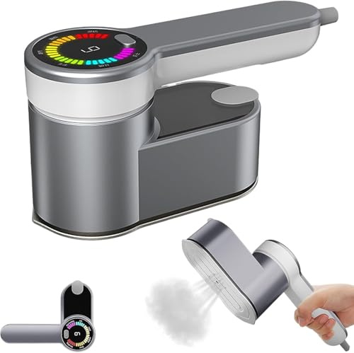 Frogetu Ferro da Stiro Portatile da Viaggio, Ferro da viaggio portatile da 1200 W con 6 Modalità, 2 in 1 Mini Ferro da Stiro con Serbatoio dell'Acqua da 120 ml, Pieghevole a 180°