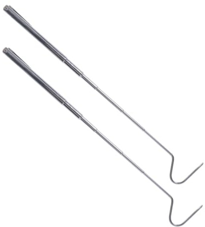 ibasenice 2 pièces Crochet Attrape-Serpent Acier Inoxydable Crochet de Capture et pour Reptiles Lot
