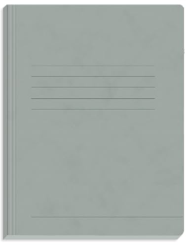 Conipa Schnellhefter DIN A4 Grau, 25 Stück, Pappe 375 g/m² | Pappschnellhefter aus stabilem RC-Presskarton mit Beschriftungsfeld, ideal für Schule, Studium und Büro
