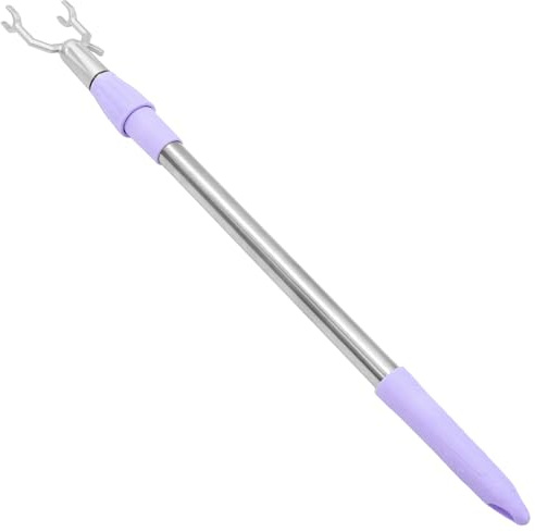 TOYANDONA Asta Appendiabiti Regolabile in Alluminio 55-80 CM Palo per Abiti da Interno Punta Quadrata in Lega Bastone per Stendere Vestiti Pratico e Resistente per Armadi e Uso Domestico