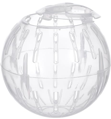 Artibetter Pelota de Ejercicio para Hámster Enano de Color Blanco de 10 Cm, Bola para Correr y Jugar, Juguete Seguro de Plástico para Jerbos y Pequeños Roedores, Suministros para Mascotas