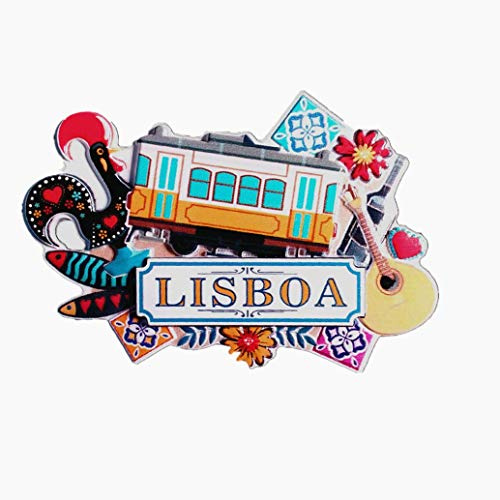 Lissabon Portugal 3D-Kühlschrankmagnet, Reise-Souvenir, Geschenk, Heim-Küchendekoration, Lisboa-Kühlschrank-Magnet-Sticker-Magnetsammlung