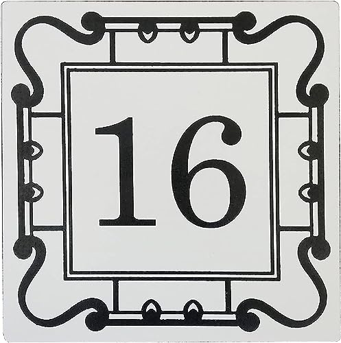 GUIZZO Creart - Personalisiertes Namensschild, Lasergravierte Keramik Hausnummer, Personalisiertes Schild Größe 10x10cm-12x12cm-15x15cm, Hausnummern und Straßennummer, Namensschild Made in Italy