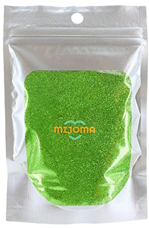 Polvere glitterata luccicante per il fai da te e la decorazione di biglietti, alta riflessione, glitter colorati per artigianato, decorazioni da parete (verde oliva, 100 g)