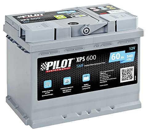 PILOT XPS600 Batteria Auto 12V SMF - 60 Ah - 540 A - Batteria di Tipo Tradizionale