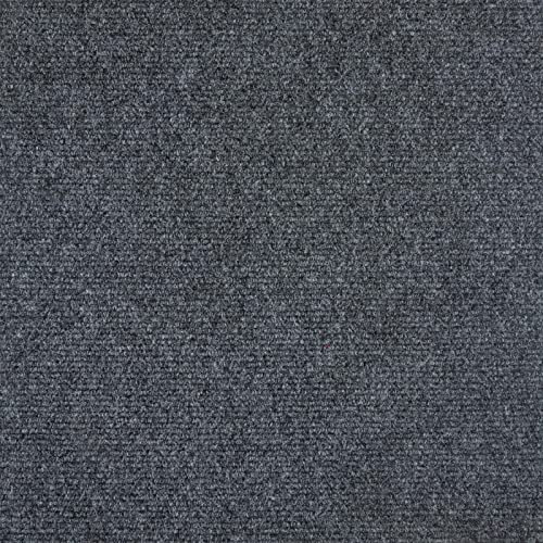Moqueta de polipropileno de calidad en losetas gris oscuro | Moqueta baldosas 50x50 cm gris | Moqueta para eventos, ferias y comercios | 1m²= 4 Losetas