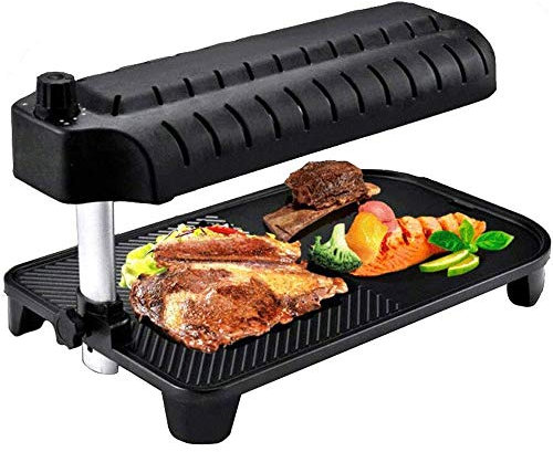 Samnuerly Barbacoa Parrilla Horno infrarrojo Bandeja para Hornear - Cocina Parrilla eléctrica sin Humo para Interiores, Gran Superficie de cocción Antiadherente, Control de Temperatura, Lavavajillas
