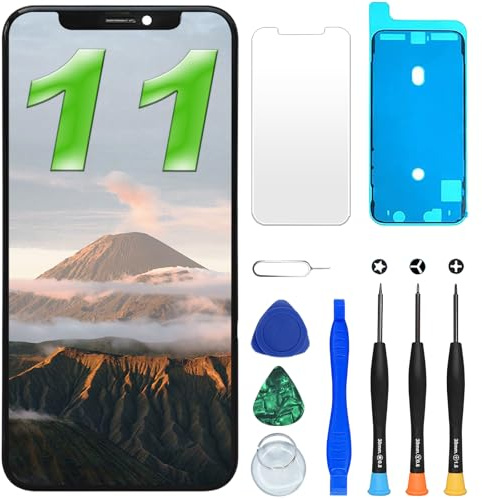 Digi4U Reemplazo de pantalla LCD para iPhone 11, 6.1 pulgadas Truetone IC extraíble, con kit de reparación utilizado para reemplazar la pantalla dañada de la pantalla del iPhone 11