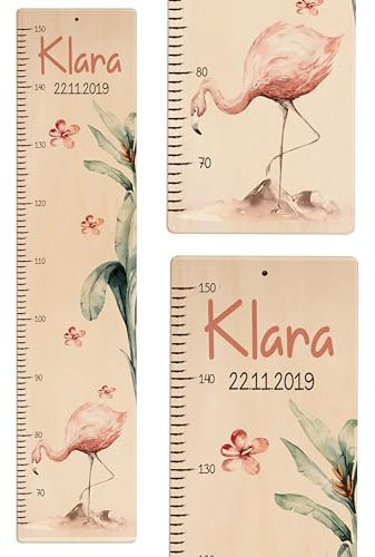 KIDSMOOD - Messlatte für Kinderzimmer Personalisiert, 70-140 cm - Messlatte Kinder Holz personalisiert Mit Namen für Baby- & Kleinkinderzimmer - Individuelles Geschenk für Kinder und Babys zum Geburt