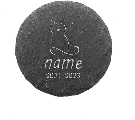 Pierre Commémorative Personnalisée Pour Animaux De Compagnie-Cadeaux Personnalisés En Cas De Perte D'Animaux De Compagnie,Nom Et Date De Décès Personnalisés Des Chats,Plaque Funéraire Personnal