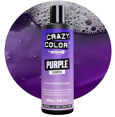 Crazy Color Purple Shampoo | Maintain, Refresh and Color Protect | For All Purple Hair Types: Lilac, Violet, and Pastel Blue. Vegan, Cruelty & Sulphate Free, 250ml