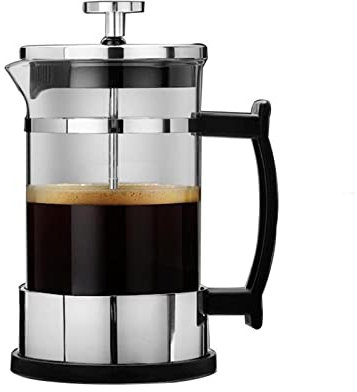 OUSIKA Coffee Pot Replacement Stainless Steel Glass Teapot Cafetiere Coffee Tea Percolator Filter Press Plunger 350ml Manual Coffee Espresso Maker Pot Teapots
