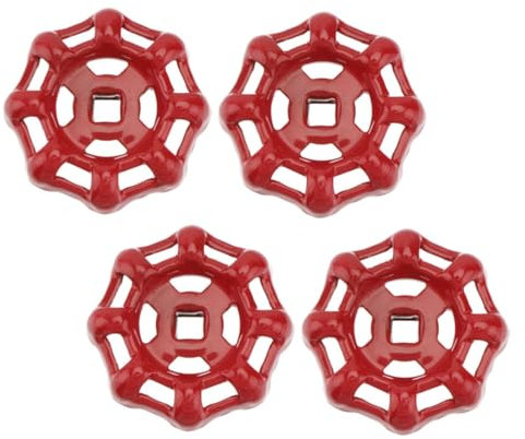 Hoement 4pcs Valve Handle Replacement Square Hand Wheel Handle for Faucet Valve Garden Hose